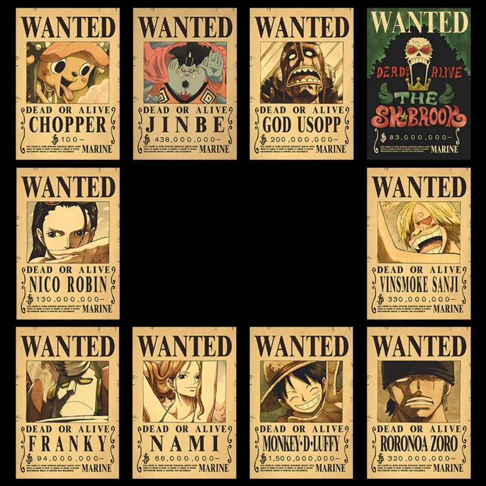 One Piece Bounty Wanted Posters